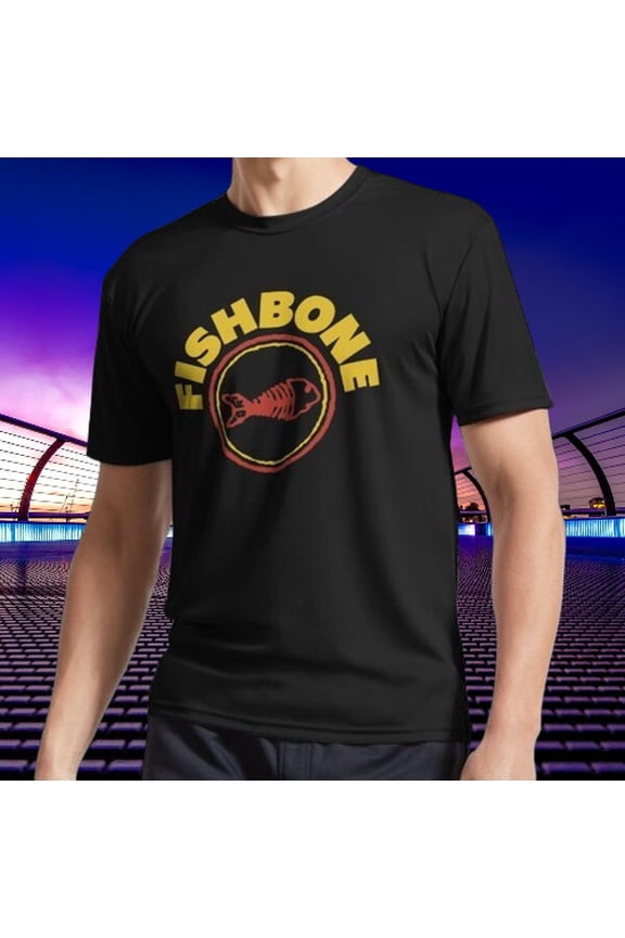 New Shirt Fishbone Logo Active T-Shirt Funny American Usa Unisex Size S-5XL