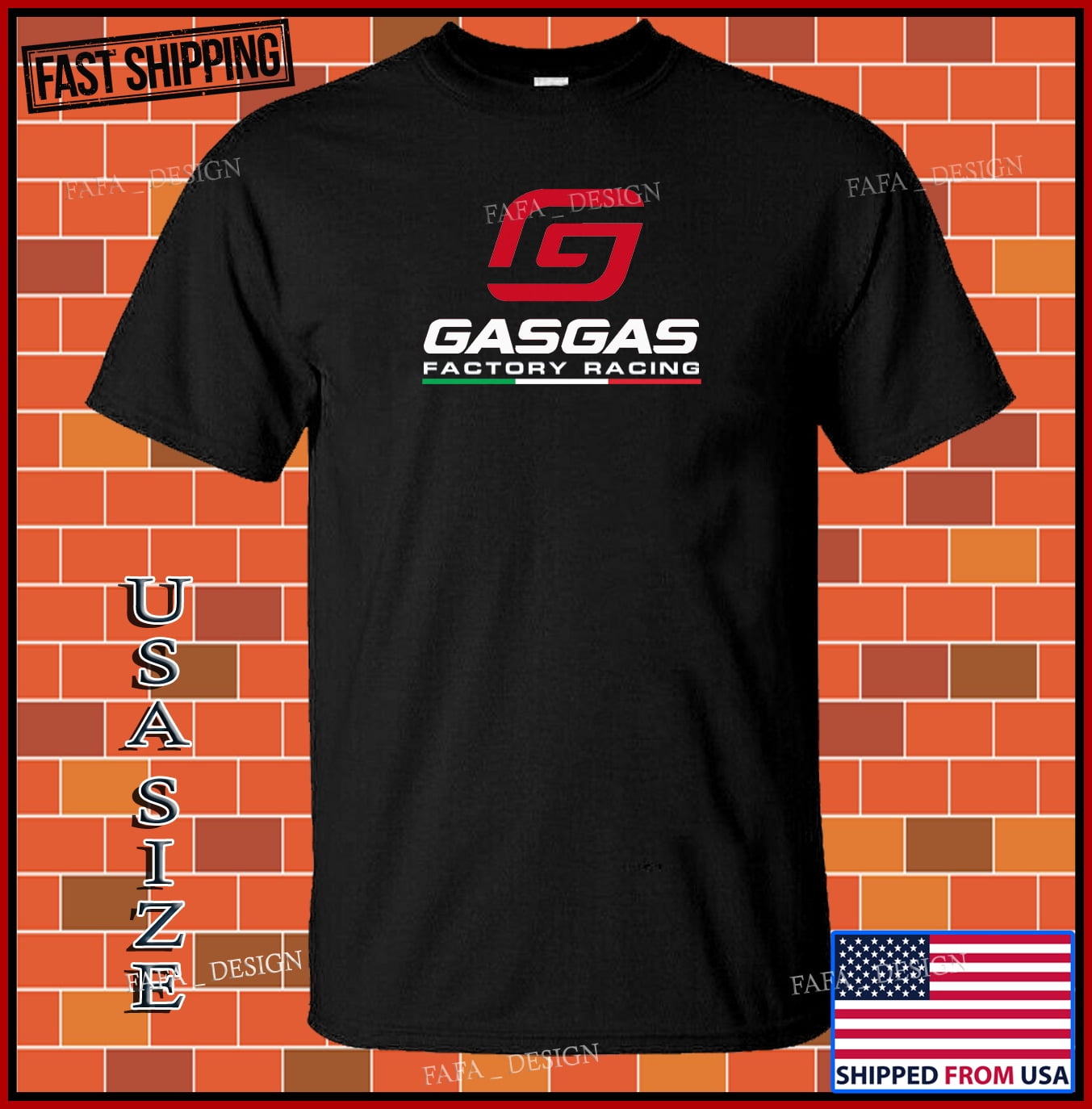New Shirt Gas Gas Factory Racing Logo Made In Usa All Size S5XL