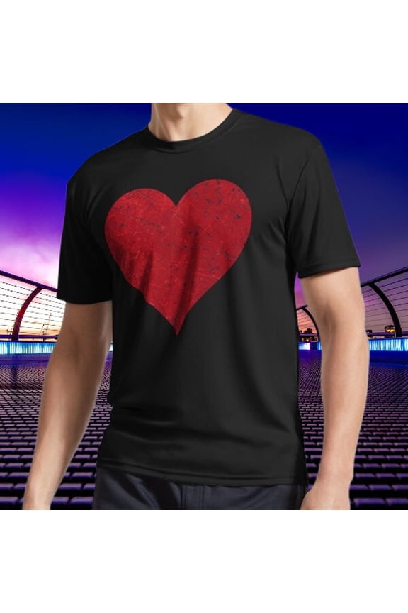 New Shirt Heart Love Logo Active T-Shirt Funny American Usa Unisex Size S-5XL