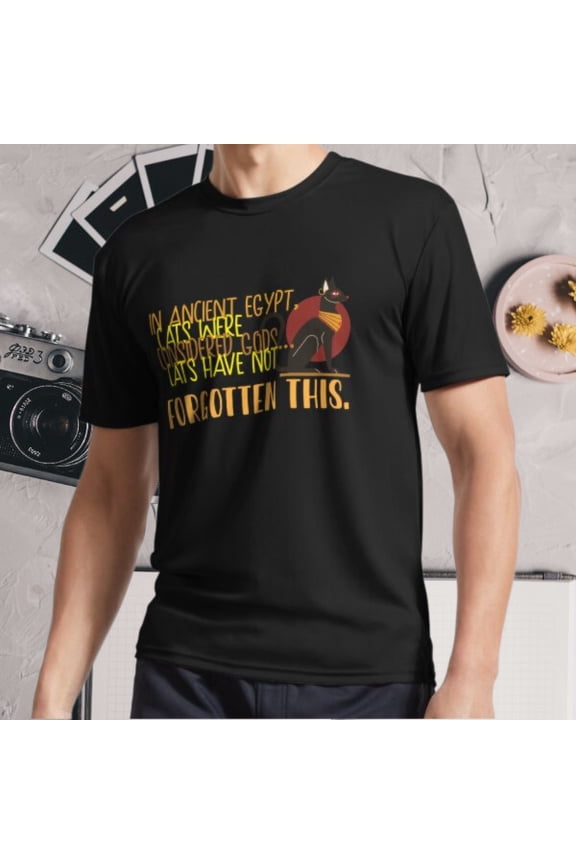 New Shirt In ancient Egypt, cats were Active Logo T-Shirt Funny Size S - 5XL