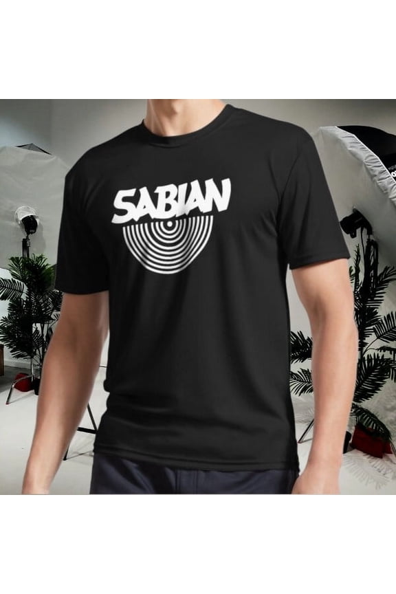 New Shirt Sabian Cymbals Drums Logo Active T-Shirt Funny Size S to 5XL