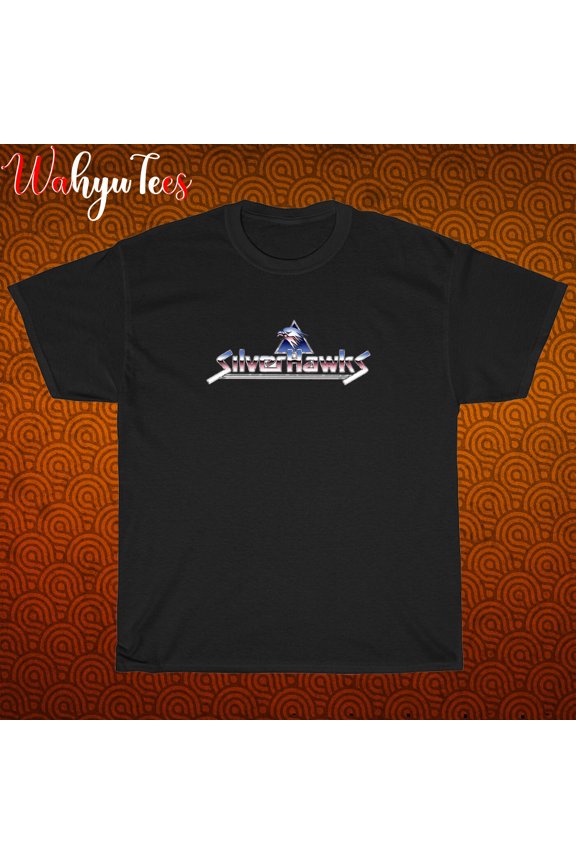 New Shirt Silverhawks Classic Cartoon Logo Black/Navy T-Shirt Size S-5XL