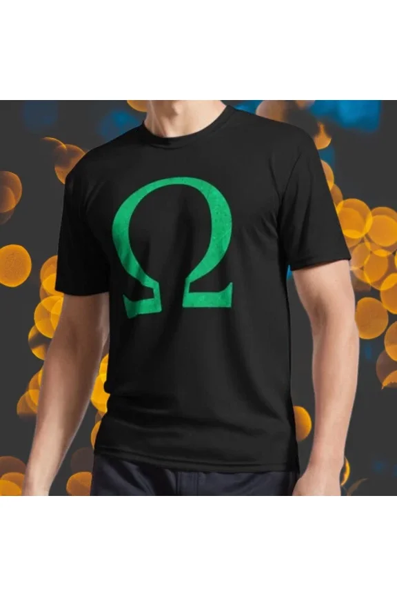 New Shirt the Omega Letter Logo Active T-Shirt Funny American Unisex Size S-5XL