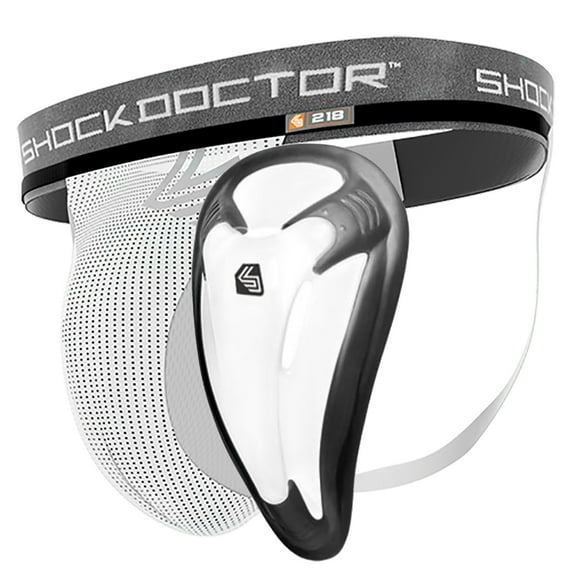 New Shock Doctor Core Jock Strap Supporter w/ BioFlex Sports Cup XXL White