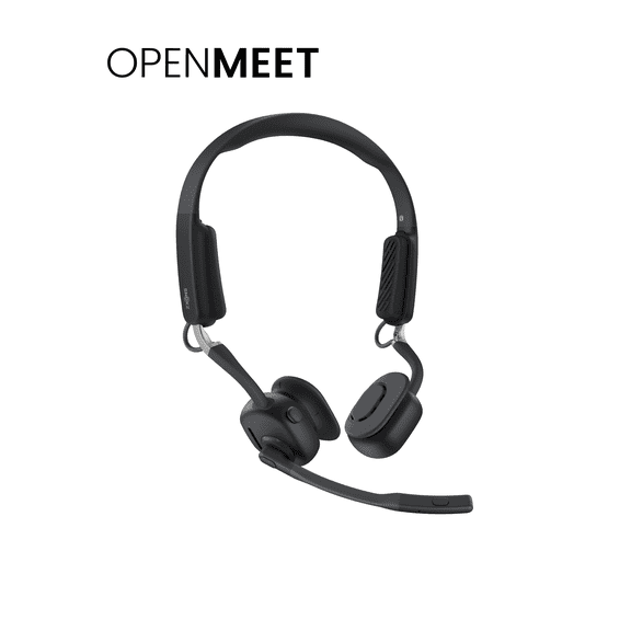 New Shokz OpenMeet - Open-Ear Bluetooth Computer Headset - Noise Cancelling Mic + Mute Butto - Wireless Work Headphones