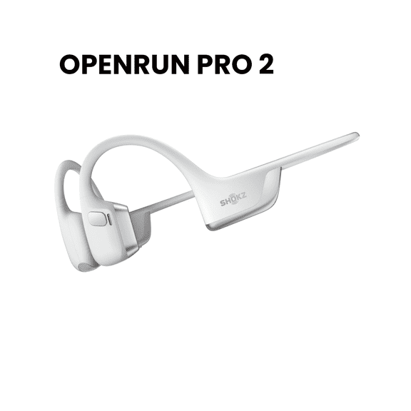 New Shokz OpenRun Pro 2 - Open-Ear, Bone Conduction Sport Headphones - Sweat Resistant, Workout Headphones with 30ft Bluetooth - Secure, Comfortable Fit - Deep Bass and Smart Mic - SHOKZ App (Silver)