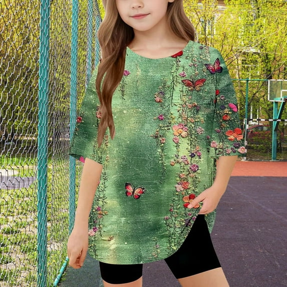 New Short Sleeve Shirts for Girls Toddler Kids Boys Fashion Cute Solid Color Loose Soft Short Sleeve T Shirts for Boys