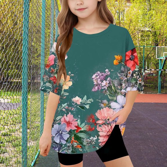 New Short Sleeve Tops Girls Toddler Kids Boys Fashion Cute Solid Color Loose Soft Short Sleeve T Shirts for Girls