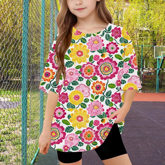 New Short Sleeve Tops Girls Toddler Kids Boys Fashion Cute Solid Color Loose Soft Short Sleeve T Shirts for Girls