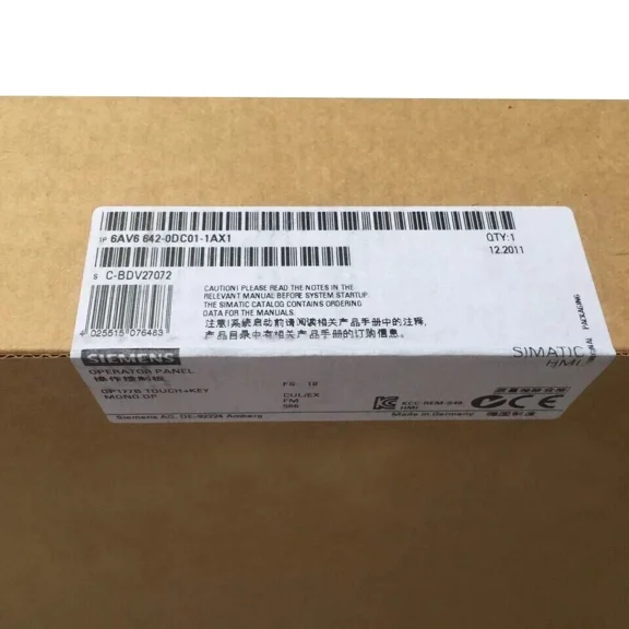 New Siemens 6AV6 642-0DC01-1AX1 HMI 6AV6642-0DC01-1AX1 TOUCH PANEL