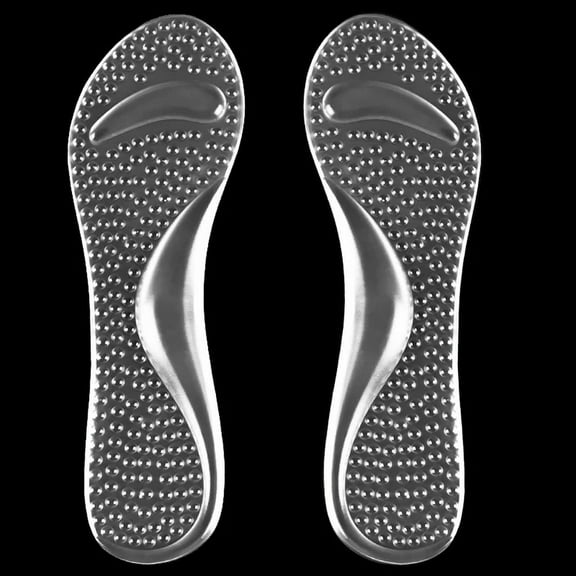 New Silicone Gel Orthopedic Insoles Women High Heel Shoes Flat Foot Arch Support Pads Shoe Insert Transparent Massage Insole Transparent 1 pair