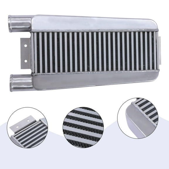 New Silver Universal Aluminum Intercooler 24"X11"X3" Overall, 2.5" O.D In/Out One side 24*11*3in For All Cars