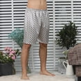 thumbnail image 1 of New Simulation Silk Sleep Pants Men's Spring And Summer Personality Print Home Silk Shorts, 1 of 6