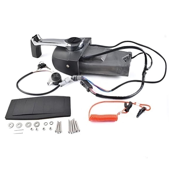 New Single Binnacle Control Box Assembly With Power Trim, Tilt Control Box & Key Switch Compatible With Johnson/Evinrude By 905-020 0176373 5006186 0176372