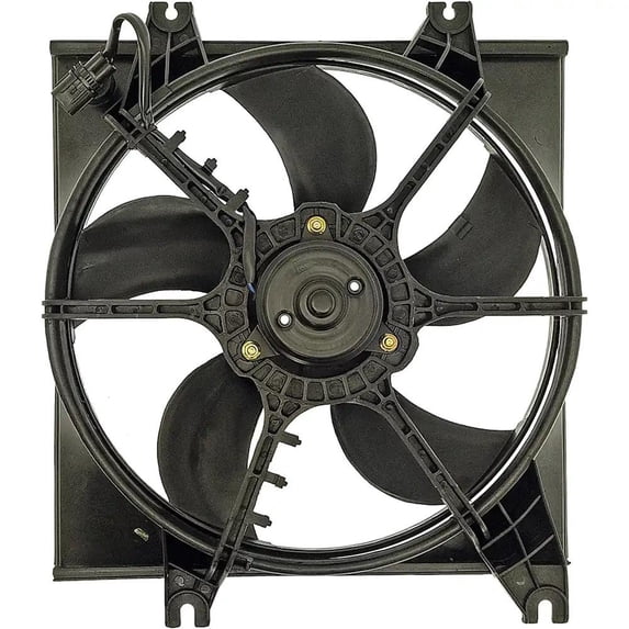 New Single Cooling Fan Assembly Compatible With Hyundai Accent GS 4 Cyl 1.5L Accent GL 4 Cyl 1.5L Accent GL 4 Cyl 1.6L 2000-2005 By 75382 FA70143 CF16013 2523125000 2535025000