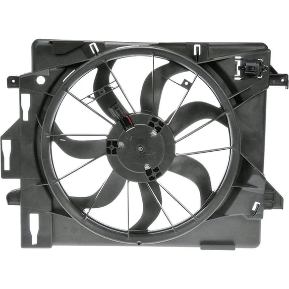 New Single Fan Cooling Fan Assembly Compatible With Chrysler Dodge Ram Grand Caravan Value Package 6 Cyl 3.8L Grand Caravan SXT 6 Cyl 4.0L 2008-2020 By 76014 FA70554 CF13056