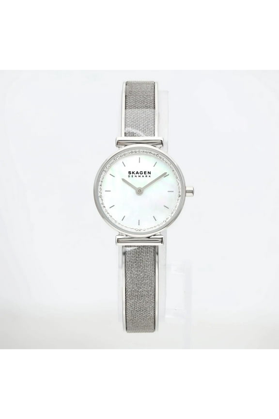 New Skagen Annelie 25mm Steel Crystal White MOP Dial Ladies Quartz Watch SKW2793
