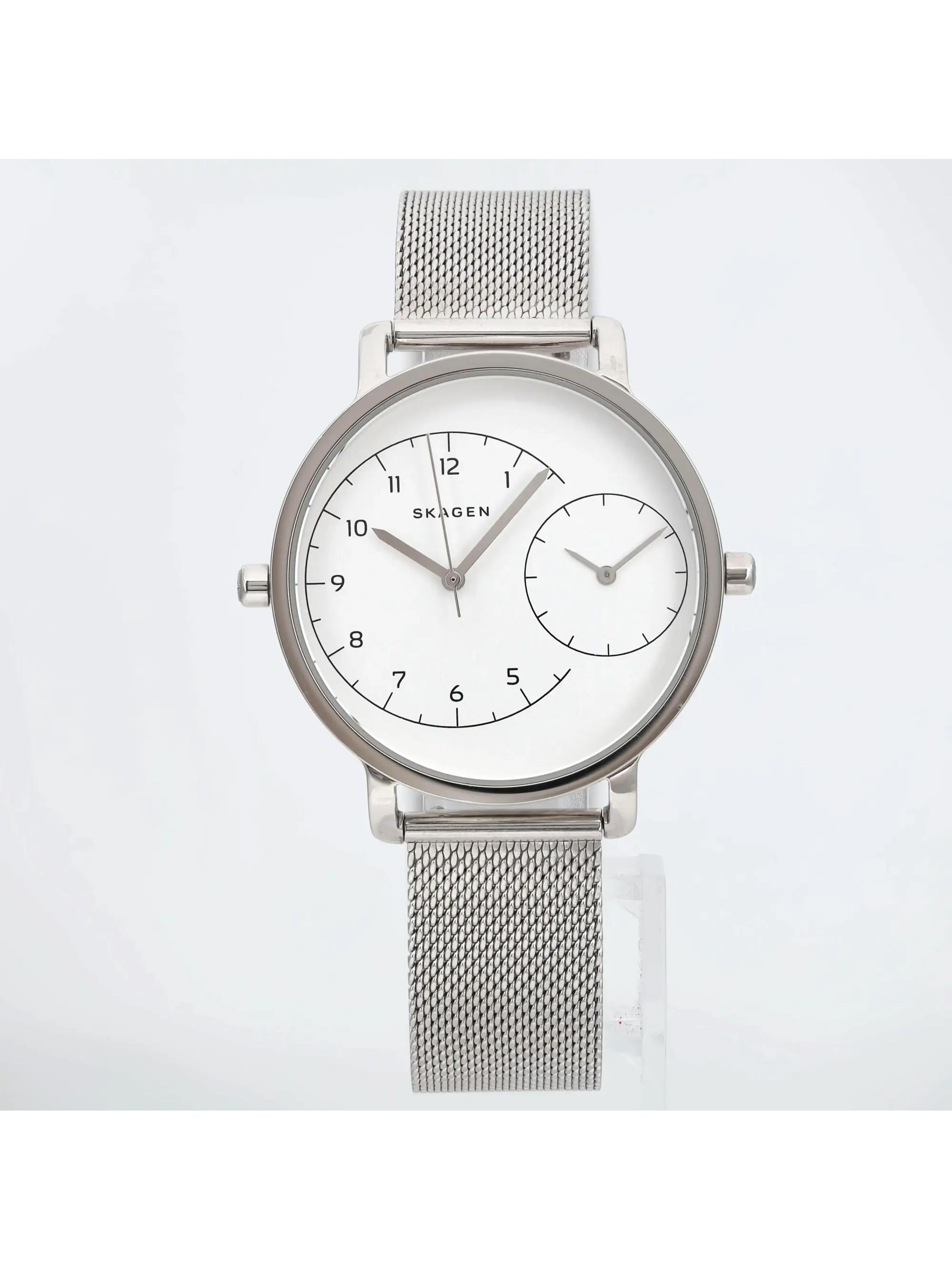 New Skagen Hagen 36mm Silver-Tone White Dial Quartz Ladies  display picture 1