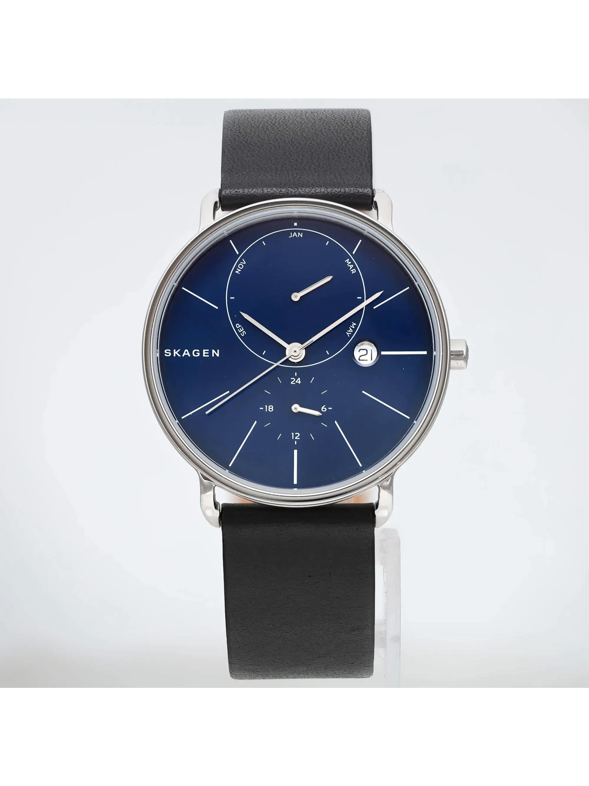 New Skagen Hagen 40mm Stainless Steel Blue Dial Mens Quartz Watch SKW6241