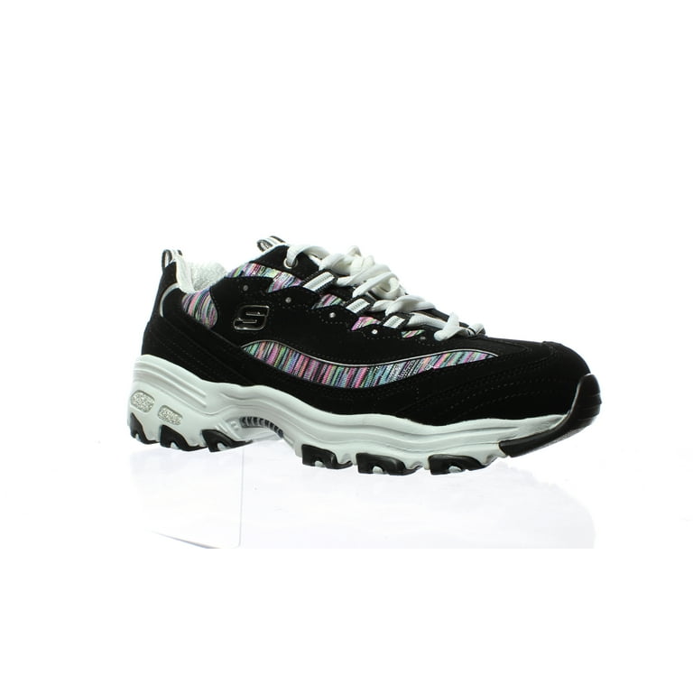 New Skechers Womens Interlude Black/Multi Walking Shoes Size