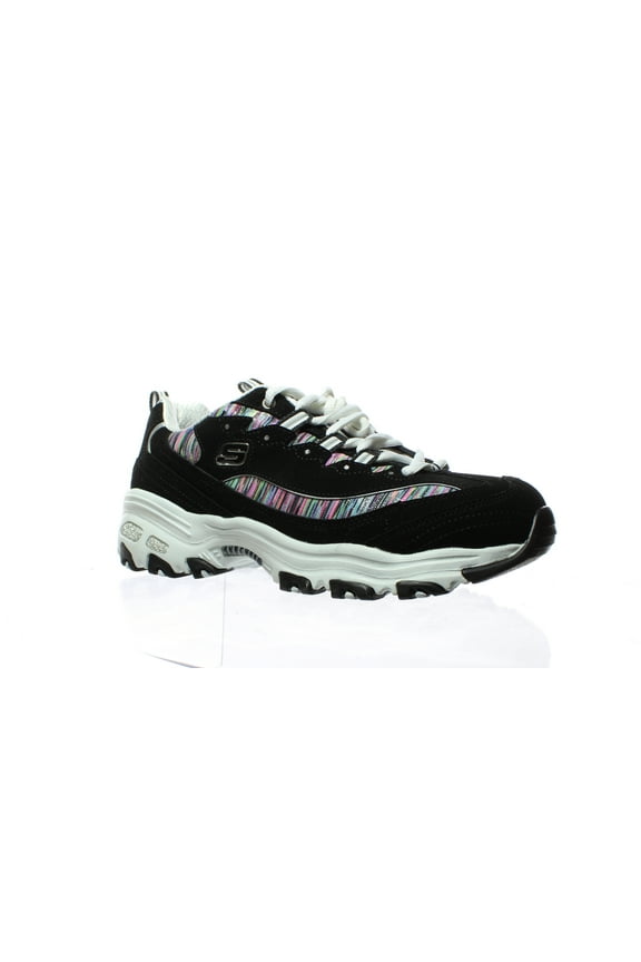 New Skechers Womens Interlude Black/Multi Walking Shoes Size 8.5 (C,D,W)