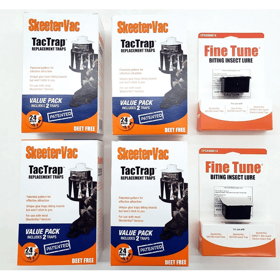 New Skeeter Vac Mosquito Replacement Tac Trap & Fine Tune Bait Block SkeeterVac