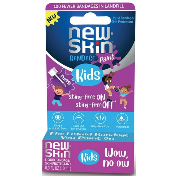 New-Skin Kids' Sting-Free Liquid Bandage Paint for Scrapes and Minor Cuts (Pack of 12)