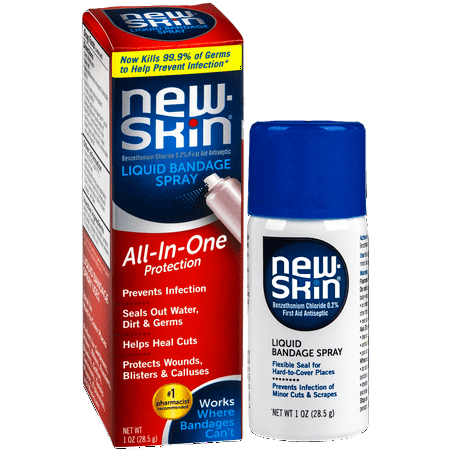 New-Skin Liquid Bandage Spray, Waterproof Bandage for Scrapes and Minor Cuts, 1 fl oz