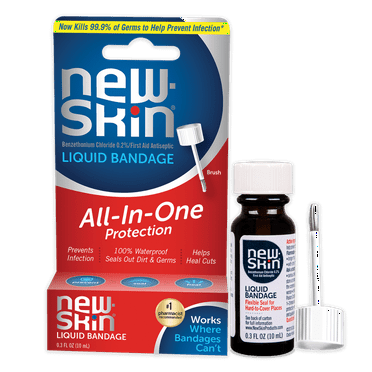 New-Skin Liquid Bandage, Waterproof Bandage for Scrapes and Minor Cuts, 0.3 fl oz