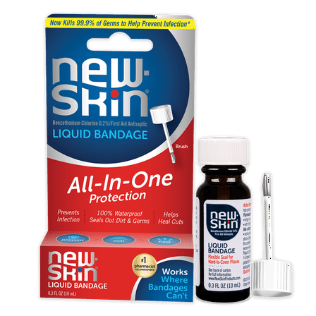 New-Skin Liquid Bandage, Waterproof Bandage for Scrapes and Minor Cuts, 0.3 fl oz
