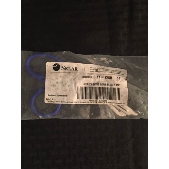 New Sklar Utility Scissors Serrated Blue 7.5" 11-1280 Stainless Germany