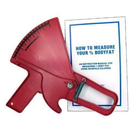 New Slim Guide Body Fat Caliper with Measurement Guide - Red