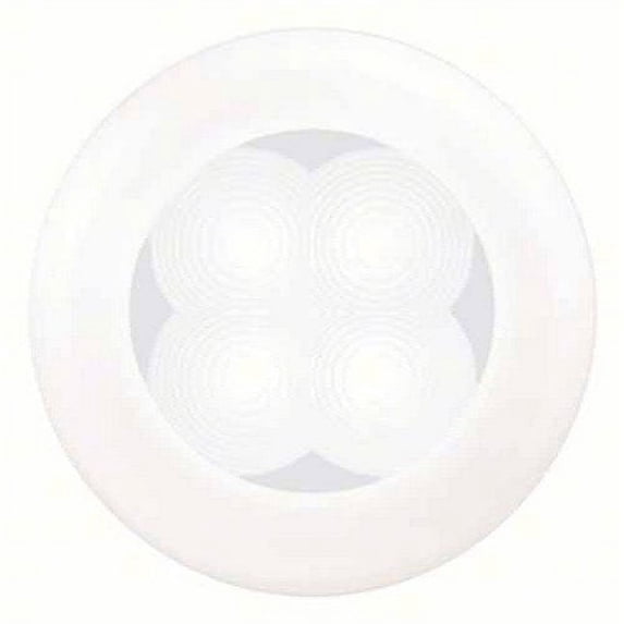 New Slim Line Round Led Courtesy Lamp hella 980500041 3" White Bezel White LED Flush