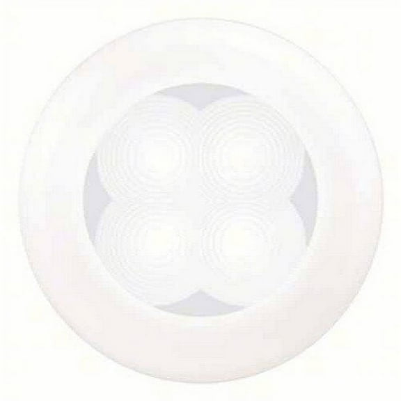 New Slim Line Round Led Courtesy Lamp hella 980500041 3" White Bezel White LED Flush