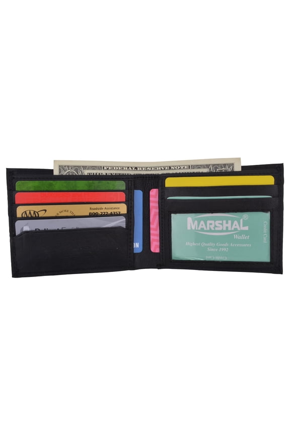 New Slim Thin Nylon Bifold Credit Card ID Wallet with Leather Interior