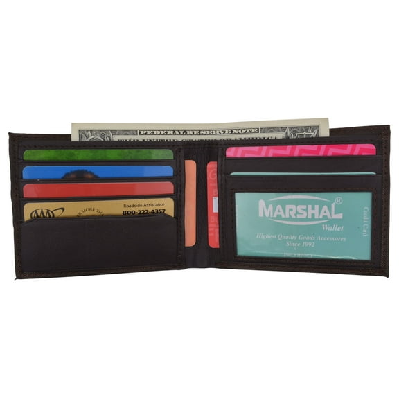 New Slim Thin Nylon Bifold Credit Card ID Wallet with Leather Interior