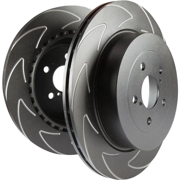 New Slotted Brake Disc Compatible With Volkswagen CC Sport 4 Cyl 2.0L Jetta TDI SEL 4 Cyl 2.0L Tiguan All Submodels Jetta TDI SE 4 Cyl 2.0L 2009-2018 By E35BSD1410