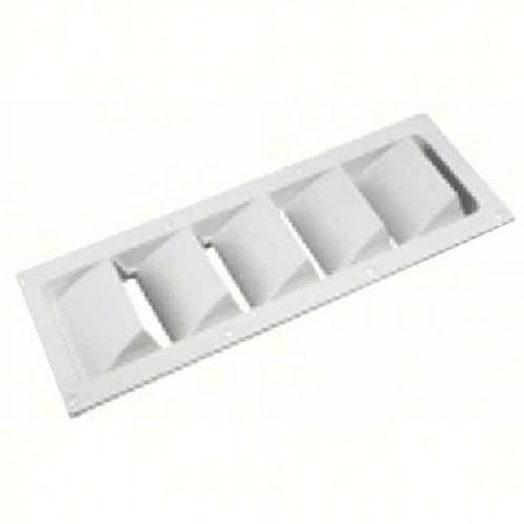 New Slotted Five Louvered Ventilator sea-dog Line 337290 White 13-1/4" L x 4-3/4" H x 9/16" D Cut Out 3-5/8" H x 12-1/8" L