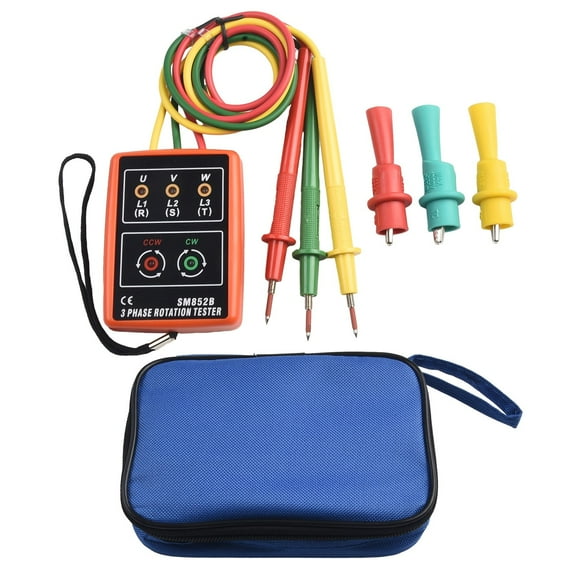 New Sm852B 3 Phase Sequ Ence Rotation Tester Led Indicator Detector Meter