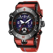 New Smael Dual Display Watch Military Quality Mens Sports Watches Digital Alarm 8051 Military Clock Shock Led Watch Waterproof - Quartz Wristwatches
