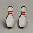 thumbnail image 1 of New Small Wood Badminton Roller Skate Bowling Stud Earrings Women Sports Jewelry, 1 of 8