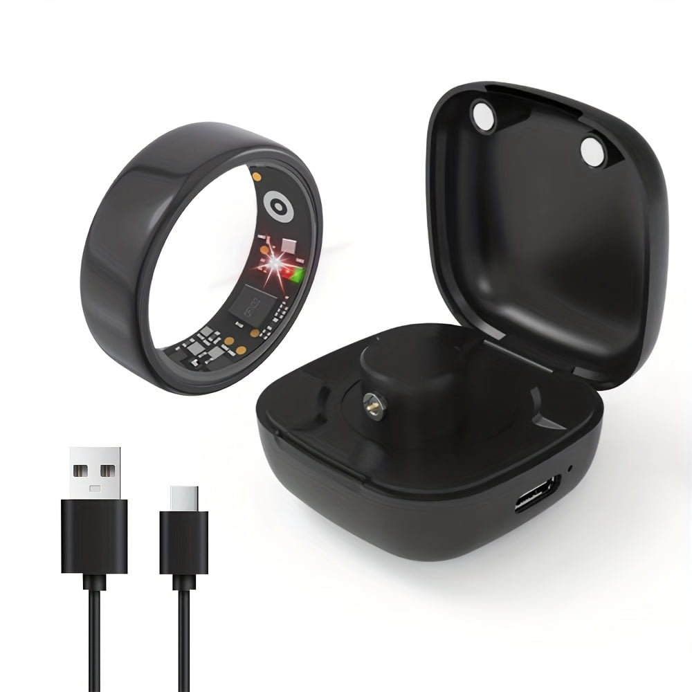New Smart Ring With Charging Compartment, Fitness, Steps, Distance ...