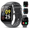 thumbnail image 1 of New Smart Watch Fits for Android and IPhone, 1.85 inch Fitness Tracker, Men Women's Smartwatch with Answer/Make Calls/Message Reminder/112+ Sports Modes, IP68 Waterproof, for Gift Black, 1 of 11