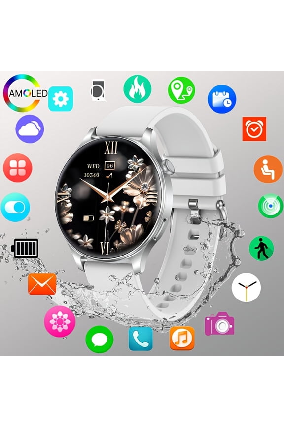 The New Smart Watch Features a 1.53-Inch AMOLED Color Display, Wireless Calling & Dialing, SMS Notifications, 100+ Sports Modes for Fitness Tracking, 130+ Watch Faces, Compatible with iOS & Android