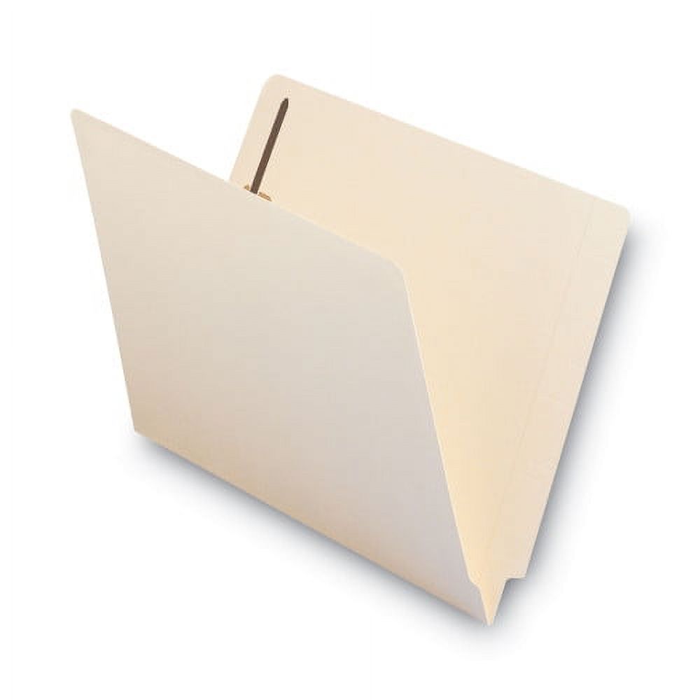 New Smead End Tab Fastener Folders with Reinforced Straight Tabs, 14pt Manila, 2 Fasteners