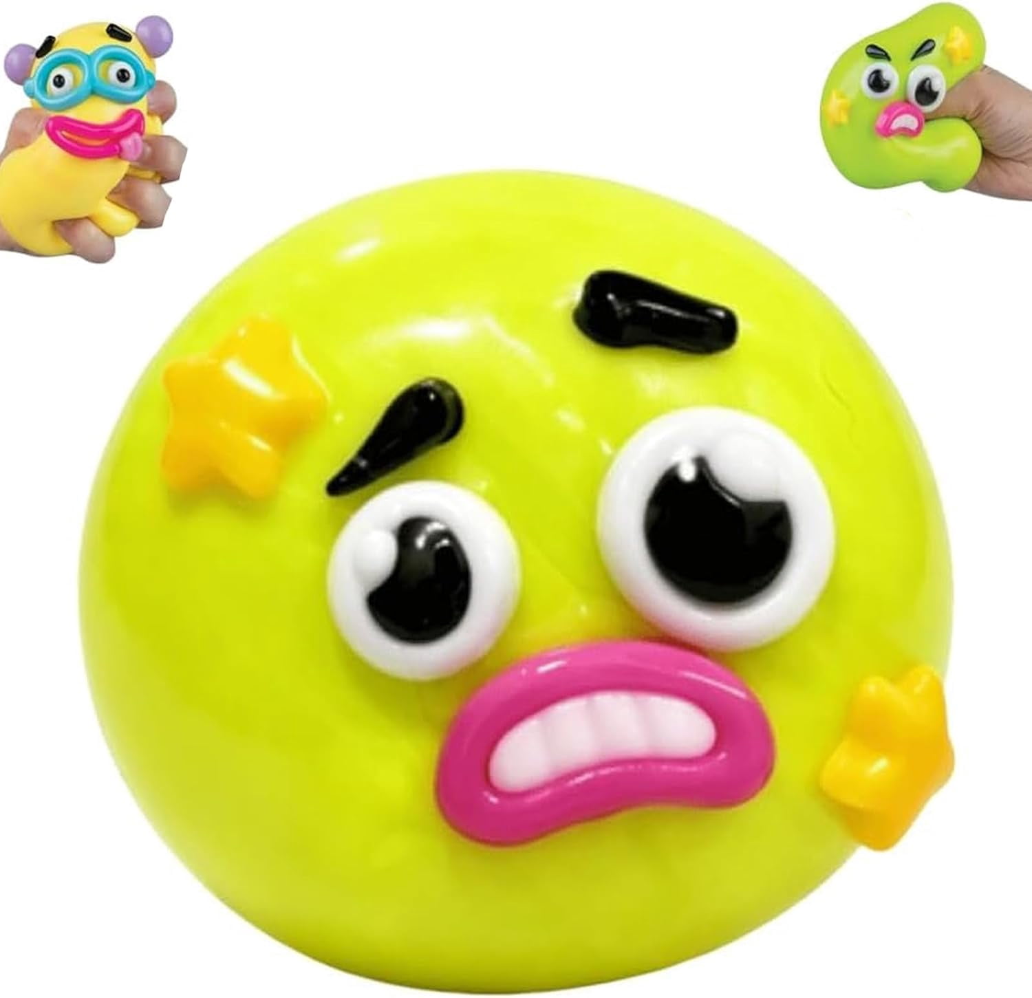 New Smushers Squishy, 2026 Upgraded Cute Easy Squeezy Funny Face Squishy Stress Balls, Stress Relief Desk Accessory for Adults