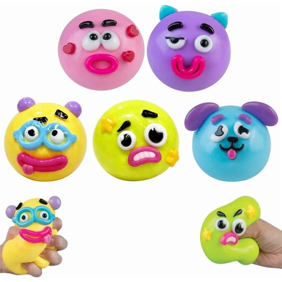 New Smushers Squishy - Curiosities Dog Face Swap Soft Moldable Toy - Slow Rise smushers squishy Desk Accessory - new smush squishy Sensory Relief 2026(5pcs)