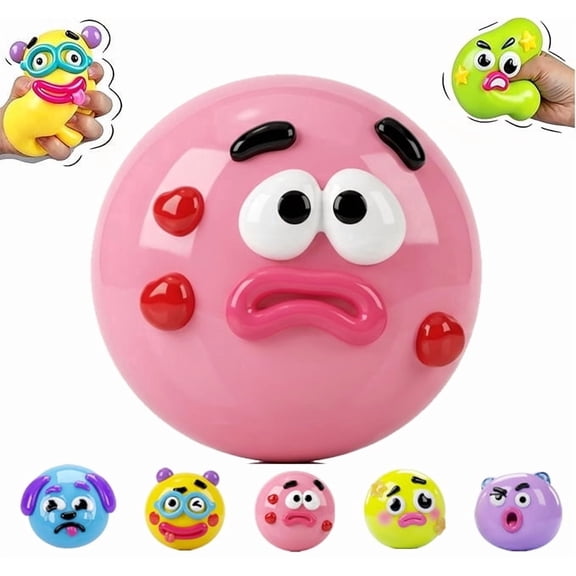 New Smushers Squishy, Curiosities Dog Face Swap Squishy, Soft Moldable Cute Slow Rise Squeeze Ball, Relaxing Sensory Fidget Fun Desk Accessory for Adults