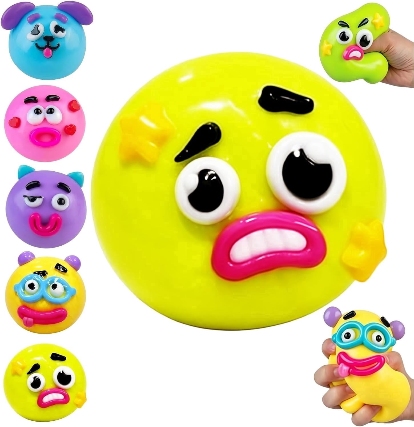 New Smushers Squishy - RUPKUL Curiosities Smushers Dog Face Swap Squishy, Soft Slow Rising Stress Relief for Stress & Anxiety Relief, Cute Dog Face Sensory Fidget for for Adults Anxiety Relief