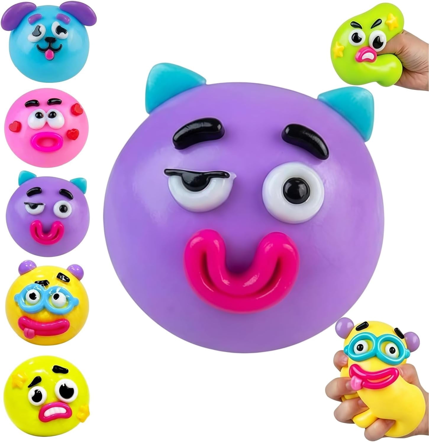 New Smushers Squishy - Curiosities Smushers Dog Face Swap Squishy, Soft Slow Rising Stress Relief for Stress & Anxiety Relief, Cute Dog Face Sensory Fidget for for Adults Anxiety Relief